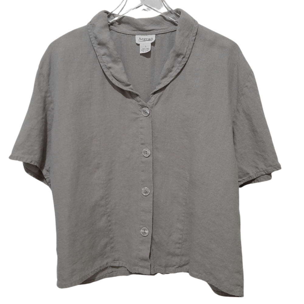 Aegean Linen Lagenlook Top Size Large